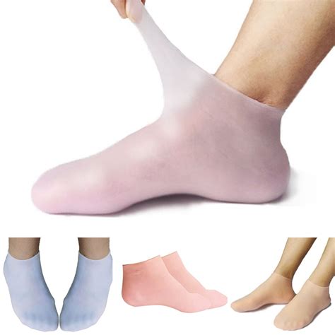 silicone heel socks|silicone socks for dry feet.